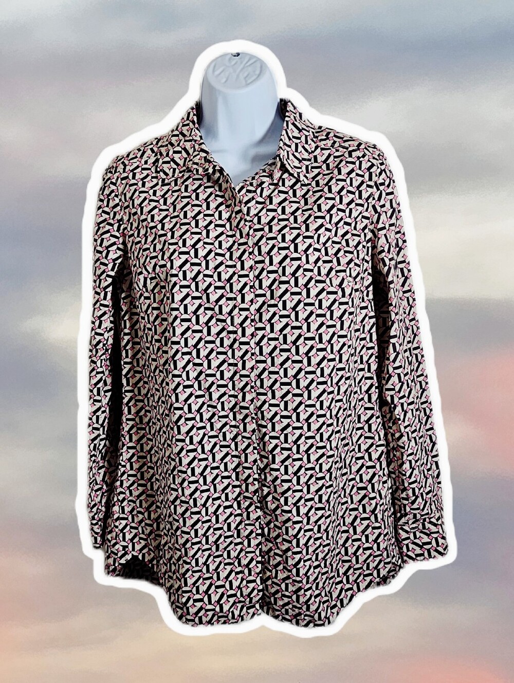 5/$20 Tyler Boe Geometric Cotton Tunic Top Size 6